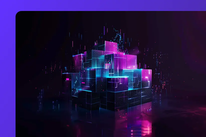 Abstract digital marketing technology illustration