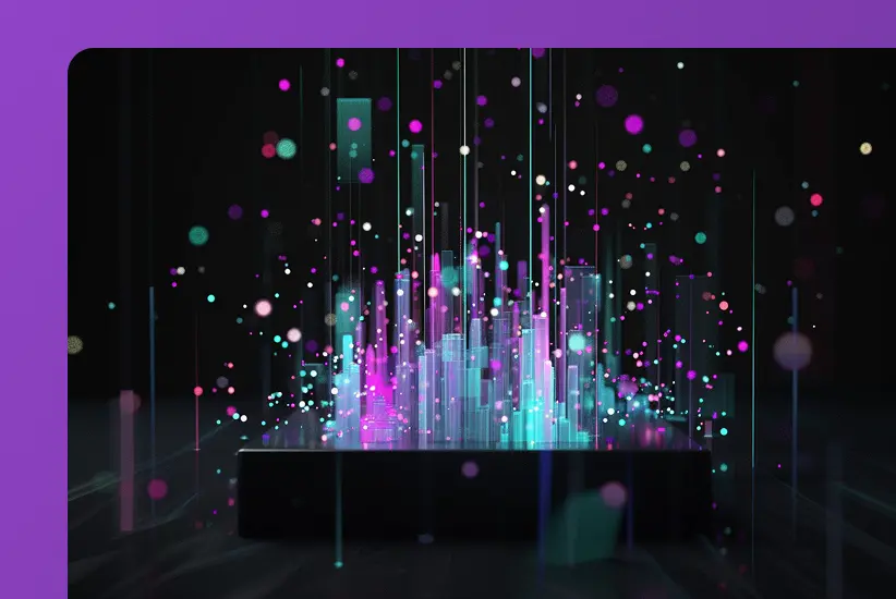 Digital data visualisation representing marketing insights